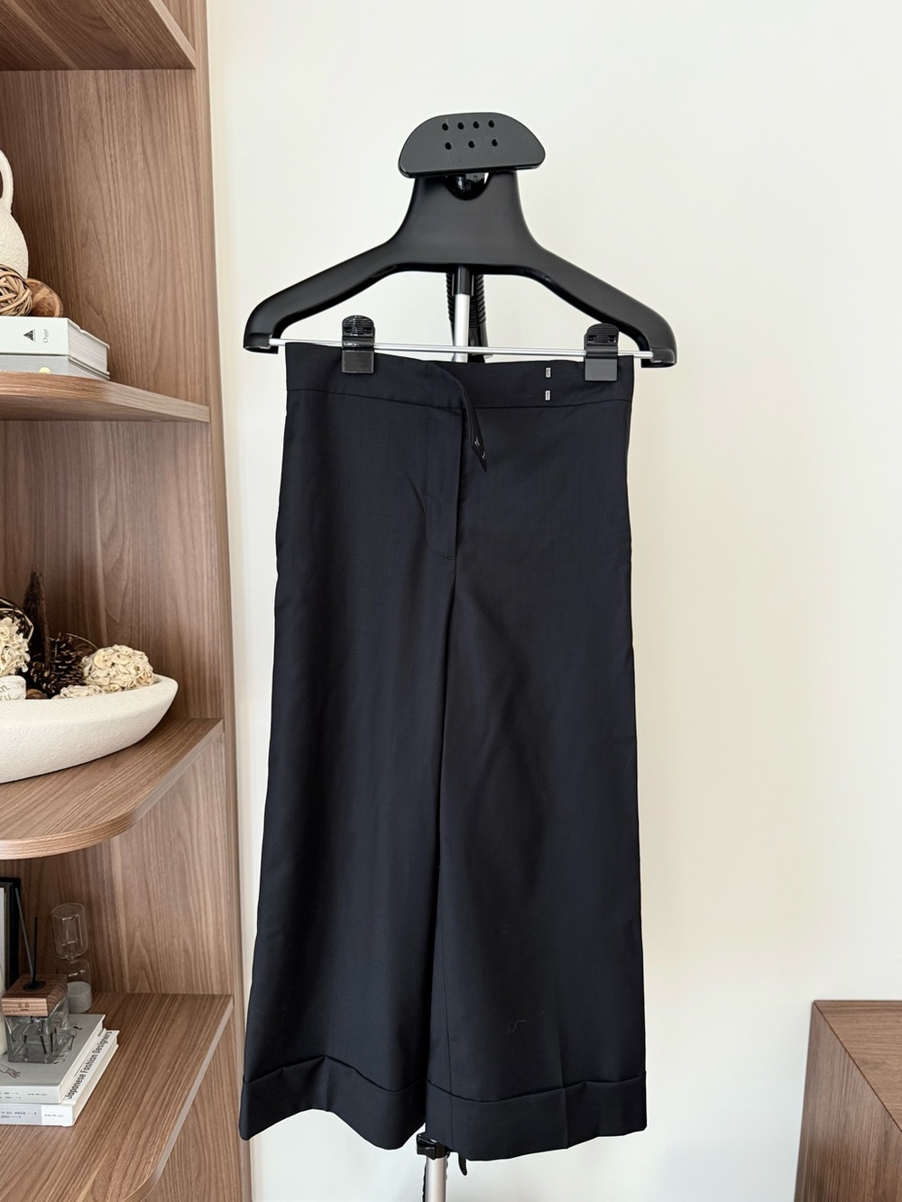 COS Black Wide Leg Cropped Culottes
